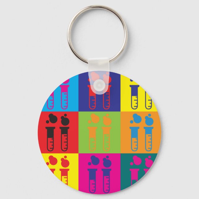 Chemistry Pop Art Key Ring (Front)