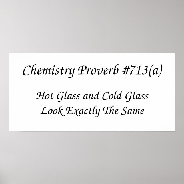 Chemistry Proverb Poster (Front)