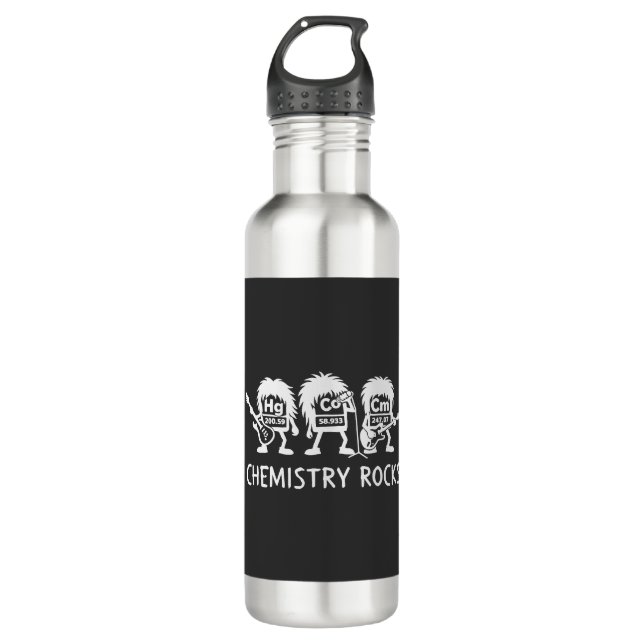 Chemistry Rocks Science Rock Band 710 Ml Water Bottle (Front)