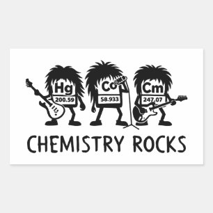 Chemistry Rocks Science Rock Band Rectangular Sticker