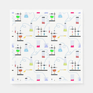 Chemistry Science Test Tubes Lab School Subject  Napkin