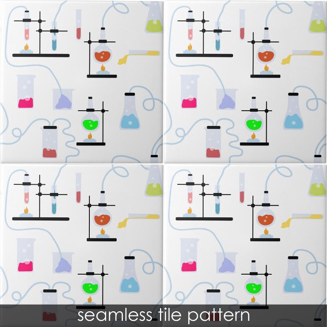 Chemistry Science Test Tubes Lab School Subject  Tile (Chemistry Science Test Tubes Lab School Subject Ceramic Tile)