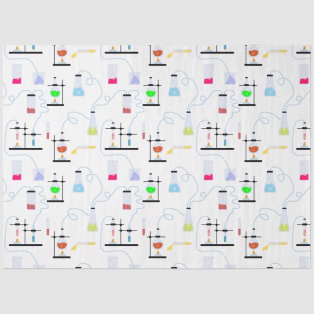 Chemistry Science Test Tubes Lab School Subject  Tissue Paper (Front)