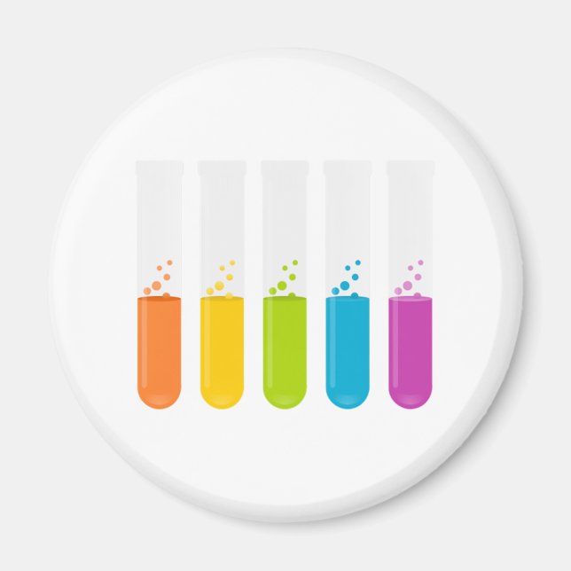 Chemistry Science Test Tubes Magnet (Front)