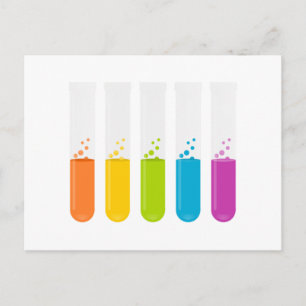 Chemistry Science Test Tubes Postcard