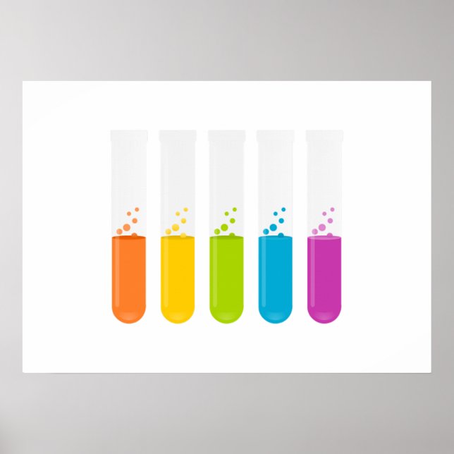 Chemistry Science Test Tubes Poster (Front)