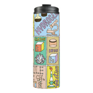 Chemistry Science Vintage Illustration Set Thermal Tumbler
