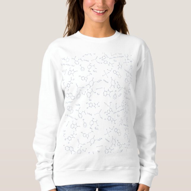 Chemistry scientific symbol pattern sweatshirt (Front)