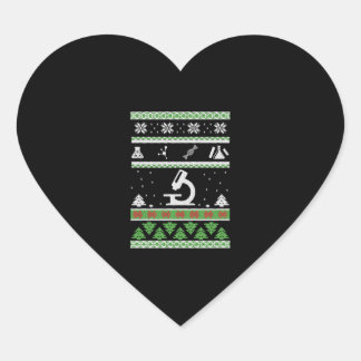 Chemistry Shirt - Lab - Science - Ugly Christmas Heart Sticker