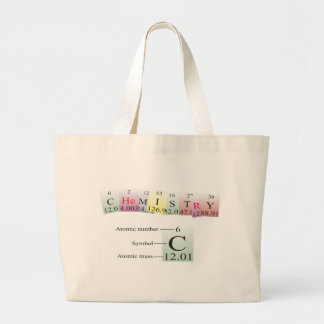 Chemistry Spelled with elements Large Tote Bag