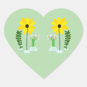 Chemistry Sunflower Heart Sticker