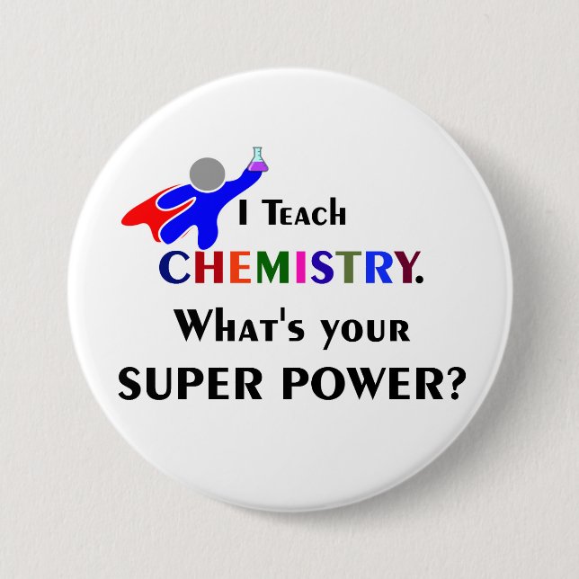 Chemistry Superhero 7.5 Cm Round Badge (Front)