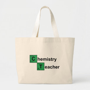 Chemistry Teacher black Large Tote Bag