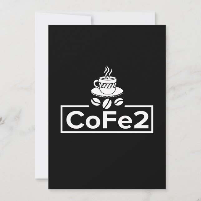 Chemistry Teacher Coffee Lover Invitation (Front)