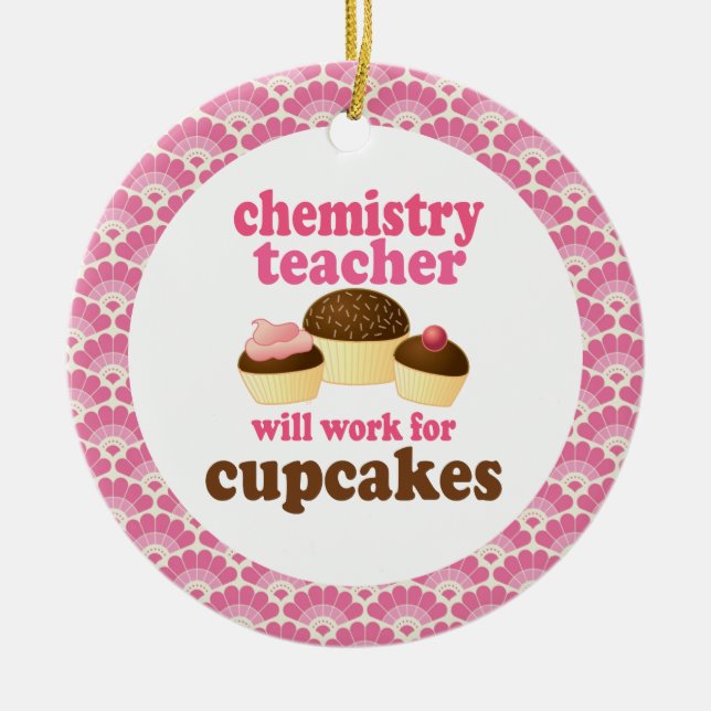 Chemistry Teacher Gift Ornament (Front)