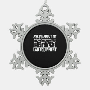 Chemistry Teacher Snowflake Pewter Christmas Ornament