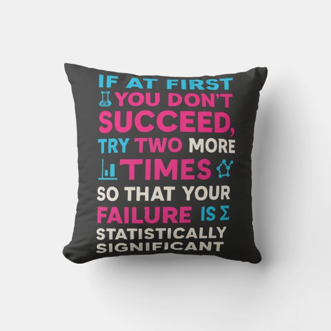 Chemistry Teacher Student Lab Success Science Cushion (Front)