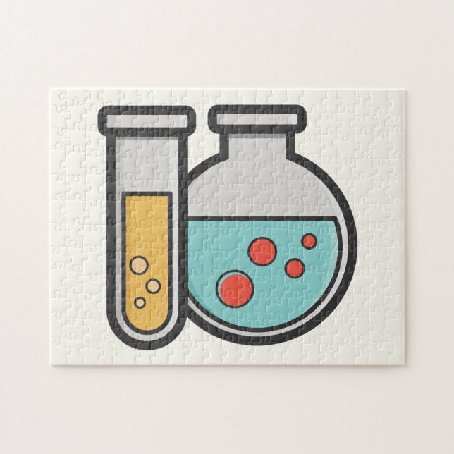 Chemistry Test Tube and Beaker Jigsaw Puzzle (Horizontal)