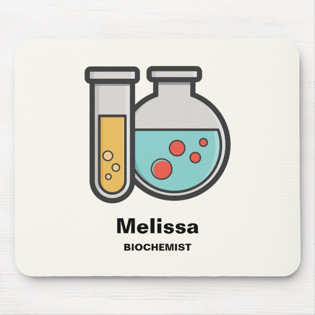 Chemistry Test Tube and Beaker Mouse Pad (Front)