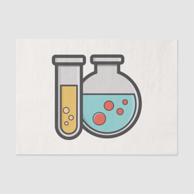 Chemistry Test Tube and Beaker Tissue Paper (Front)