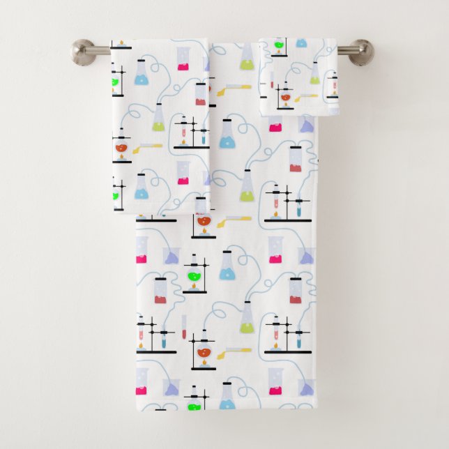 Chemistry Test Tubes Lab School Subject  Bath Towel Set (Insitu)