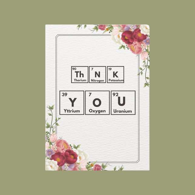 Chemistry thank you card (Creator Uploaded)