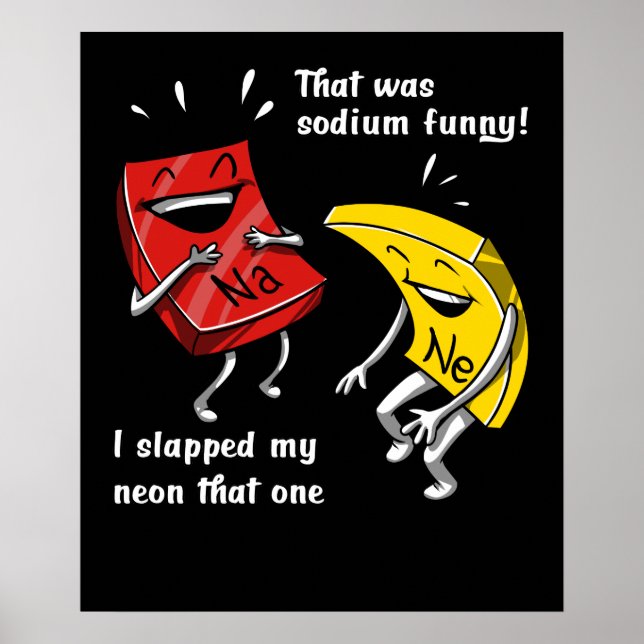 Chemistry That Was Sodium Funny Science Joke Poster (Front)