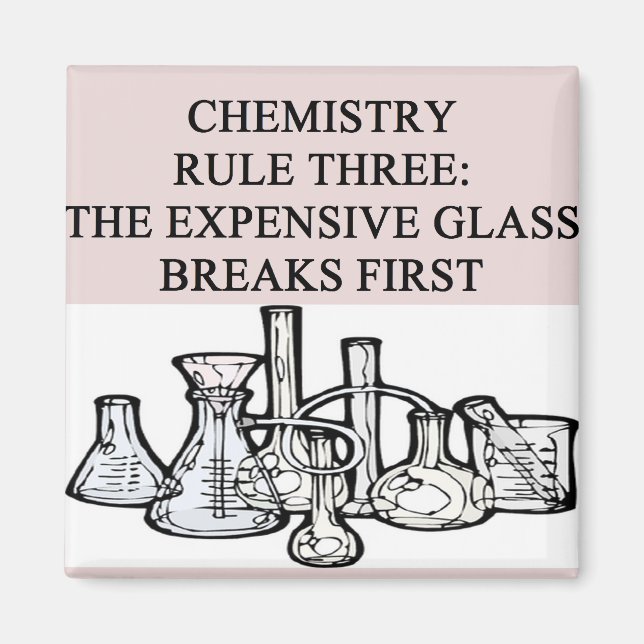 chemistry: the epensive glass breaks first magnet (Front)