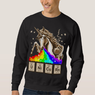Chemistry unicorn pukes rainbow sweatshirt