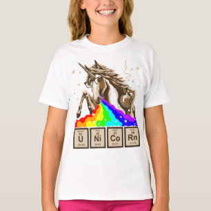 Chemistry unicorn pukes rainbow T-Shirt