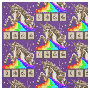 Chemistry unicorn vomits rainbow fabric