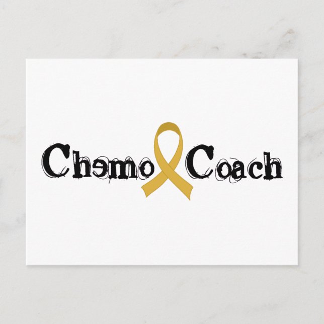 Chemo Coach - Childhood Cancer Gold Ribbon Postcard (Front)