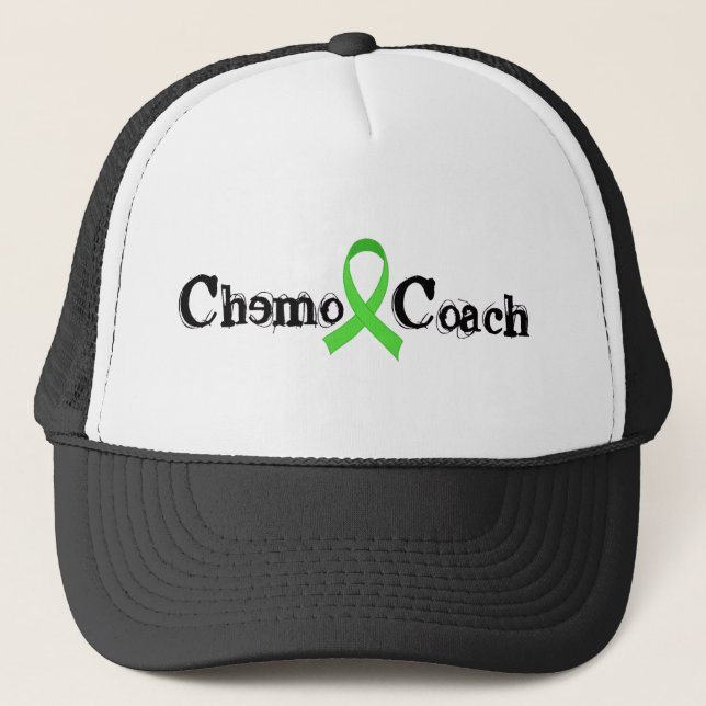 Chemo Coach - Green Ribbon Trucker Hat (Front)