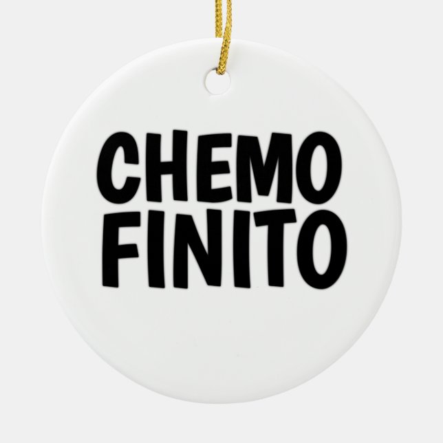 Chemo finito,  end of chemo  ceramic tree decoration (Front)