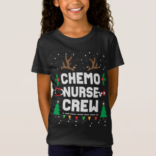 Chemo Infusion Nurse Cute Christmas Gnomes Oncolog T-Shirt