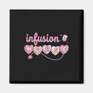 Chemo Infusion Nurse Valentines Day Heart Oncology Magnet