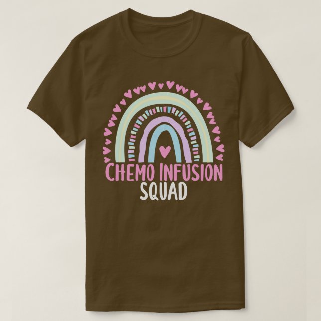 Chemo Infusion Squad Party Matching Womens Appreci T-Shirt (Design Front)