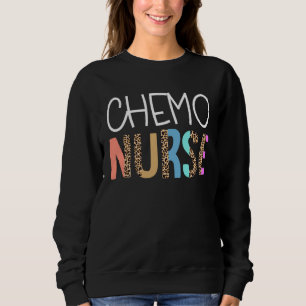 Chemo Nurse Bohemian Cheetah Leopard Print Pattern Sweatshirt