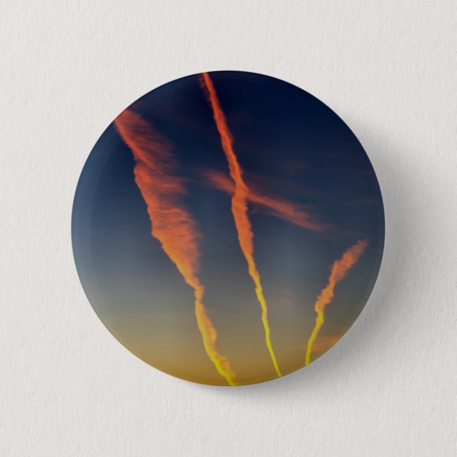 ChemTrails 6 Cm Round Badge (Front)