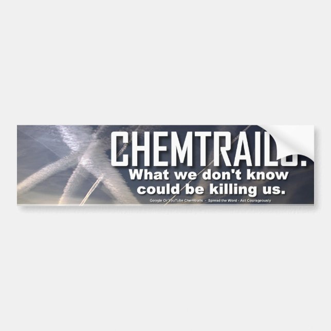 Chemtrails Bumper Sticker (Front)