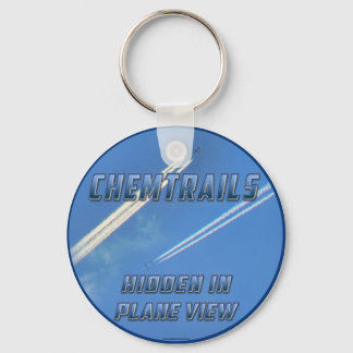 Chemtrails in Plane View Key Ring