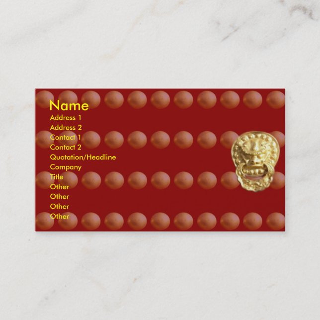 Cheng Men Business Card (Front)