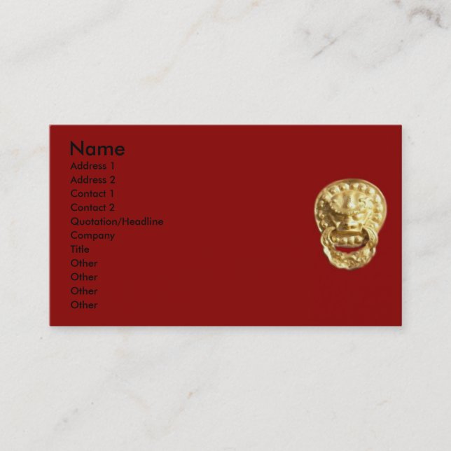 Cheng Men Business Card #2 (Front)