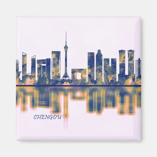 Chengdu Skyline Magnet (Front)