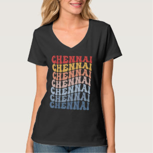 Chennai City Groovy Retro T-Shirt