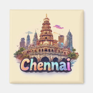 Chennai India Travel Design 🇮🇳 Magnet