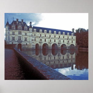 Chenonceau Castle and Moat Poster