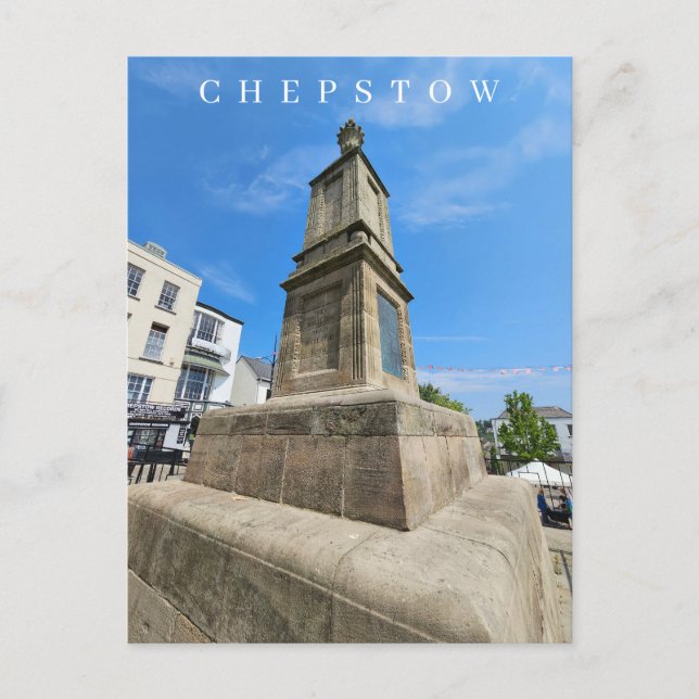 Chepstow War Memorial view postcard (Front)