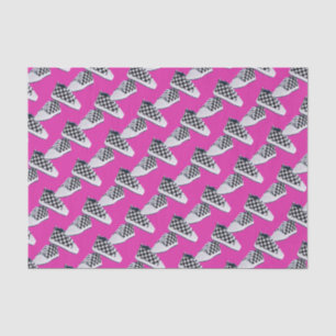 Chequerboard Baby Sneakers/Hot Pink Urban Tissue Paper