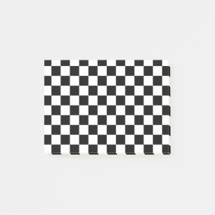 Chequerboard Black And White Post-it Notes